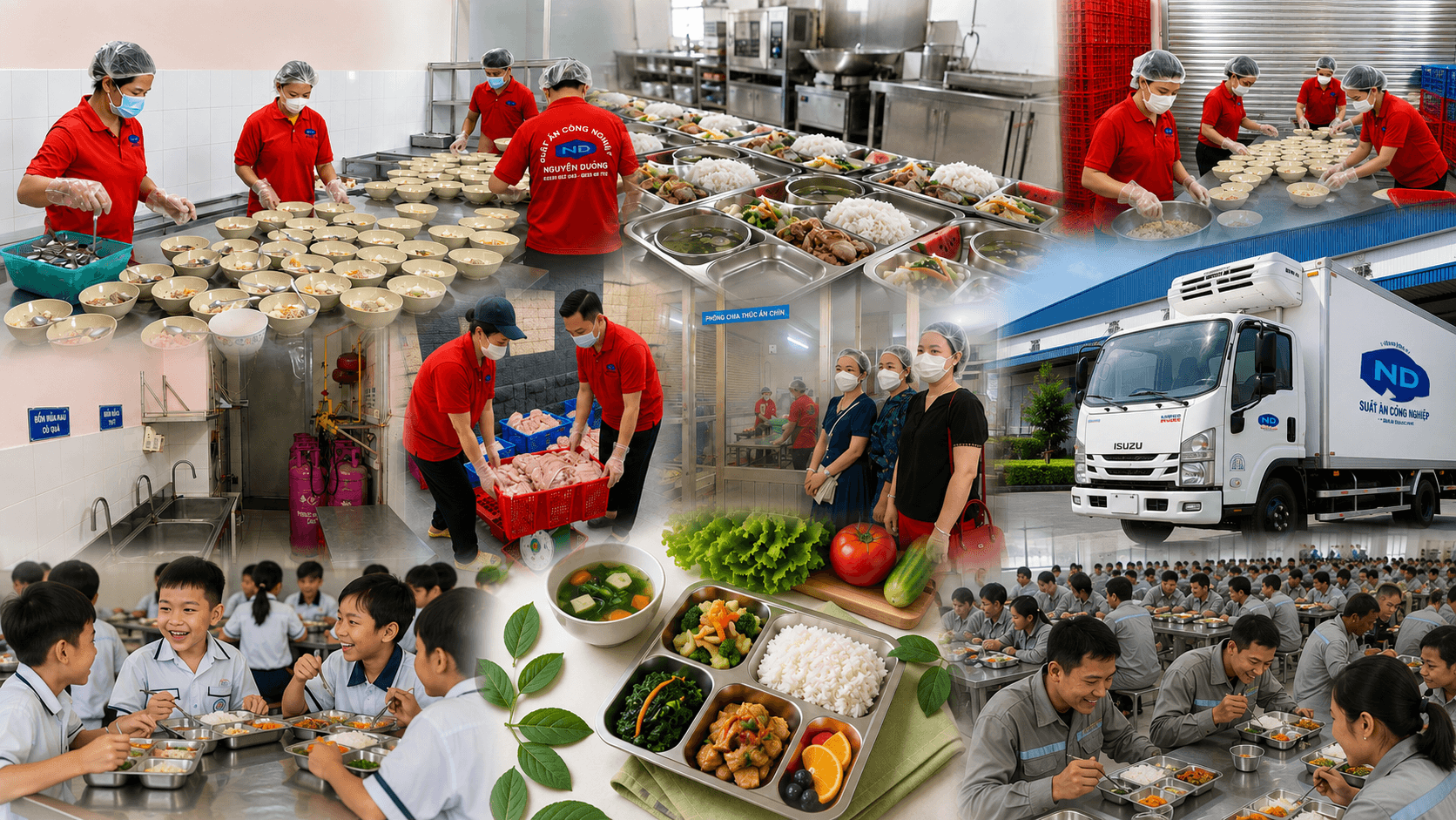Không gian bếp Suất ăn công nghiệp Nguyễn Dương